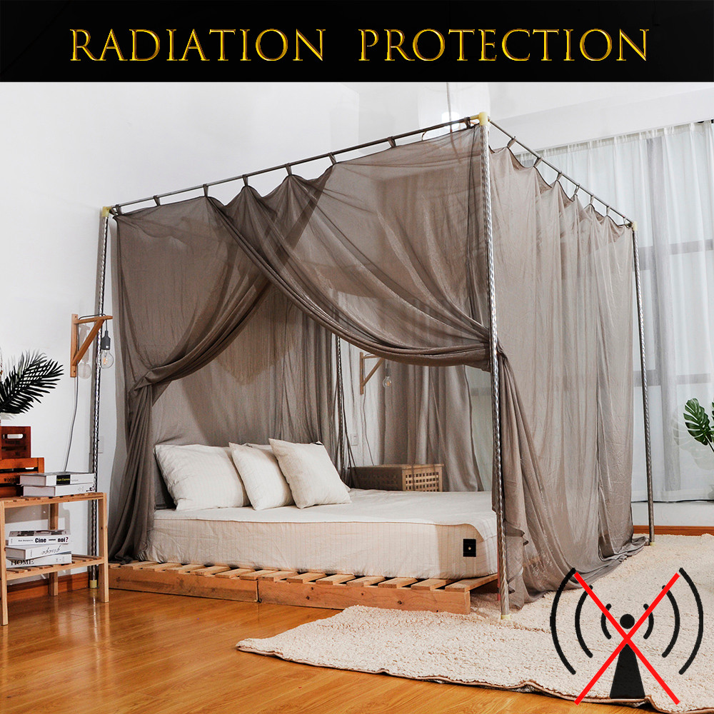 Jual Silver Fiber Mesh Mosquito Net EMF Protection Grounded Faraday ...