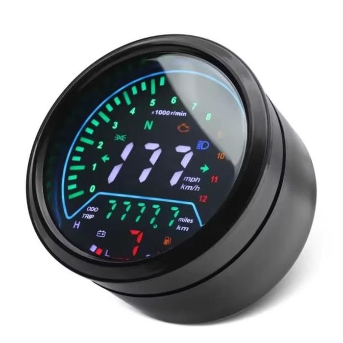 Jual SPEEDOMETER BULAT DIGITAL FULL LED CUSTOM JAPSTYLE SPEEDOMETER ...