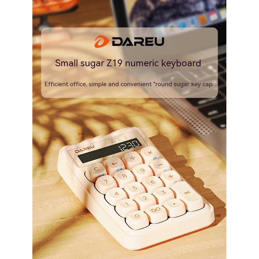 Jual Dareu Z19 Mini Number Keypad 2 Mode Wired Bluetooth Wireless ...