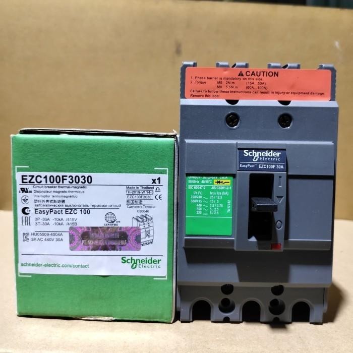 Jual MCCB Schneider NFB Breaker EZC 100F / EZC100F 3P 30A 30 A | Shopee ...