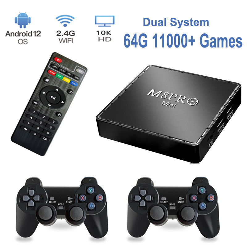 Jual Retro Game Console M8 Pro Mini HD Game Box 64G Built In 10000 ...