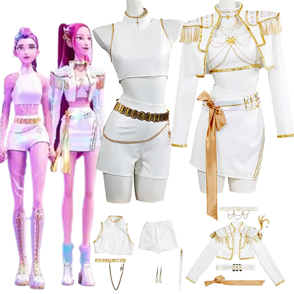 Jual Demon Hunter Huntrix Girl Group Cosplay Costumes Set Rumi Mira ...