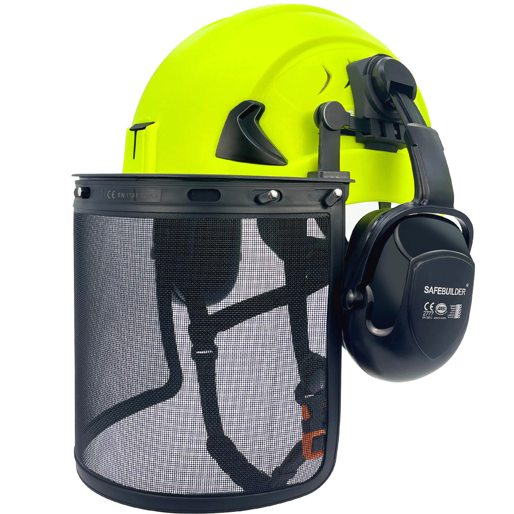 Jual Forestry Chainsaw Tree Work Safety Helmet Vented Hard Hats With ...