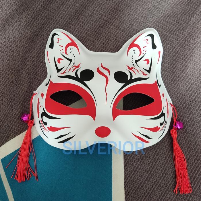 Jual PROMO Topeng Tutup Wajah Serigala Kucing Rubah Krincingan Jepang ...