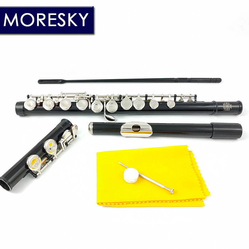 Jual MORESKY Flute 16 Close Holes C Keys Instrument Cupronickel Nickel ...