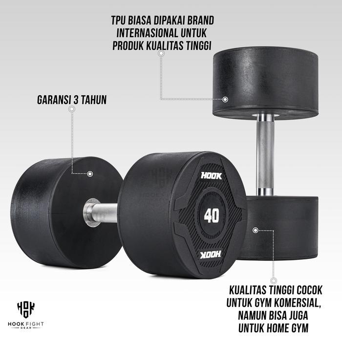 Jual Dumbbell Hook 40 kg Alat Fitnes Home Gym Dumble Barble Angkat ...