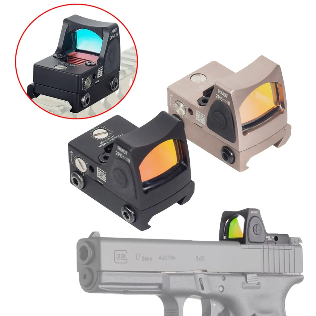 Jual Tactical Mini RM Red Dot Sight Scope With Glock Rear Sight Mount ...