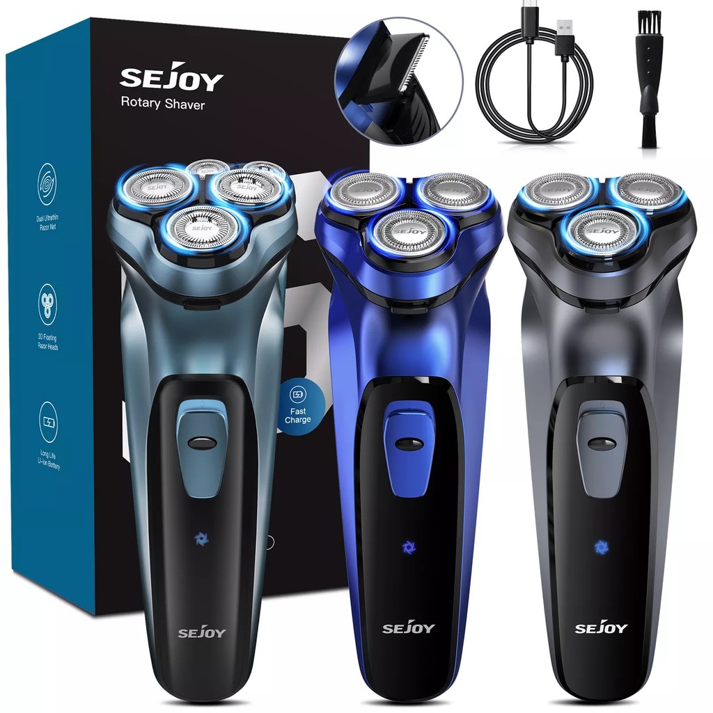 Jual Sejoy Electric Razor For Men Rechargeable Electric S Rotary ...