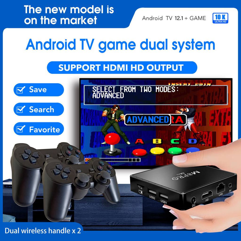 Jual M8PRO MINI Game Stick Dual System 8K HD Arcade PSP N64 Family TV ...