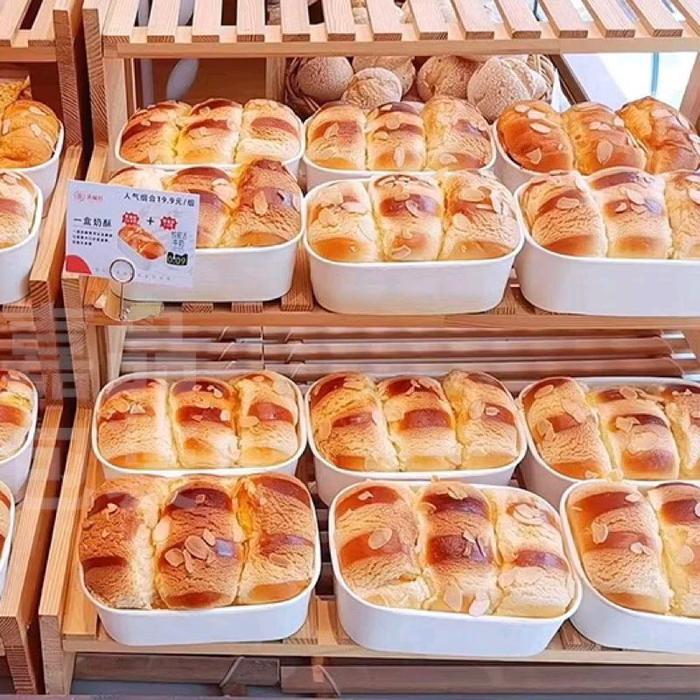 Jual Cup Chiffon Kotak 750ml isi 10pcs / Cup Roti Oven Persegi Panjang ...