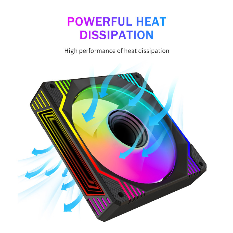 Jual 12cm ARGB Cooling Fans 12V 4Pin Computer Case Fan Heatsink Aura ...