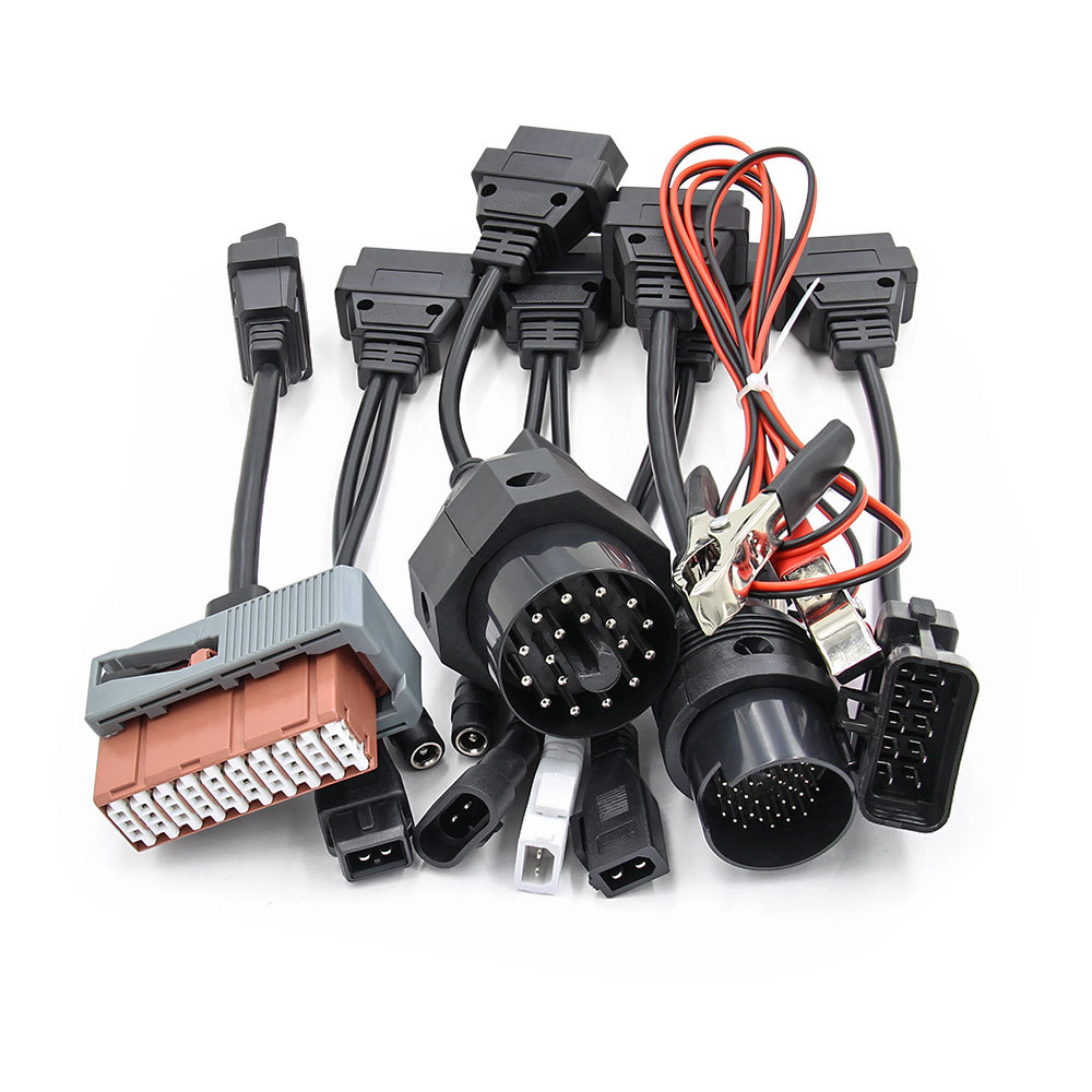 Jual Full Set 8 Truck Car Cables OBD OBD2 Connector Adapter Scanner For ...