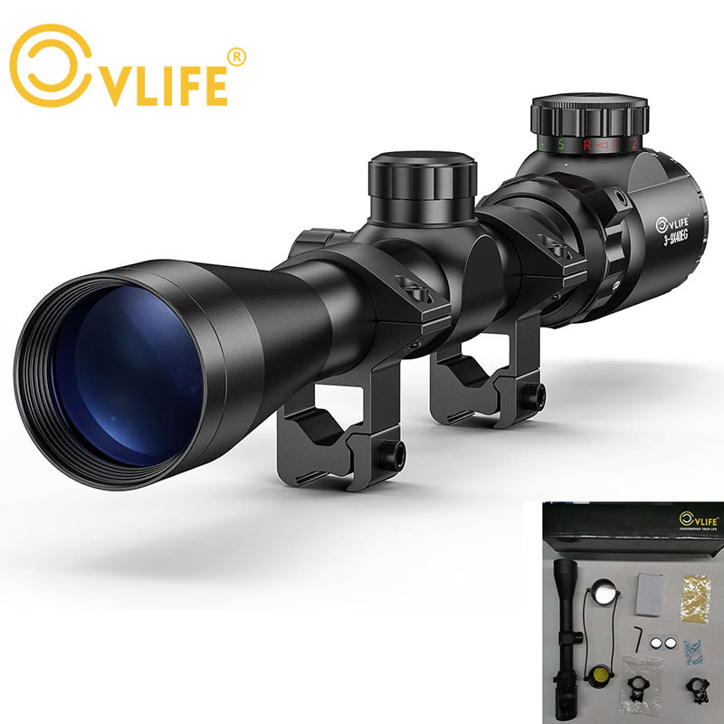 Jual CVLIFE 3-9x40 Rifle Scope Fit 11mm Dovetail Red & Green ...
