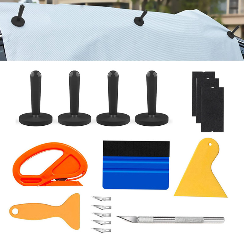 Jual Car Sticker Tools Vinyl Wrap Gripper Magnet Holder Tint Tool Felt ...