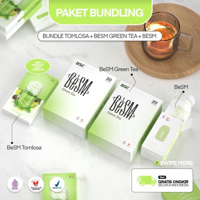 Jual BESM PAKET BUNDLING BESM GREAN TEA 2 BESM 1 TOMLOSA 1 OFFICIAL ...