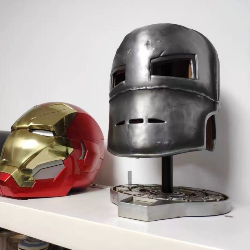 full metal 1 1 scale iron man helmet 1:1 MK1 Wearable with Stand – Props & Replicas.co.uk Mask is with double Mark 5 Iron Man Helmet