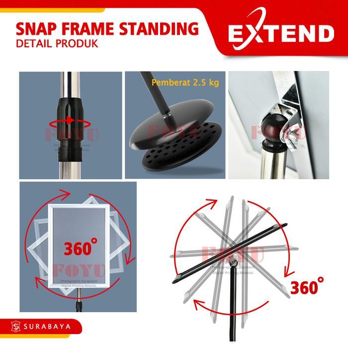 Jual yrp0- Extend Stand Display Banner Promosi Poster Snapframe ...