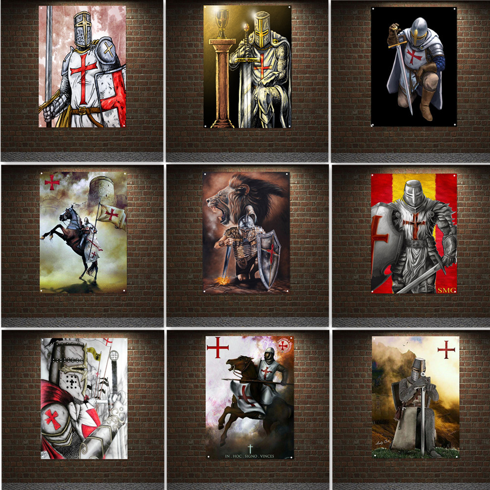 Jual Medieval Christ Armor Warrior Poster Wall Hanging Flag Tapestry ...
