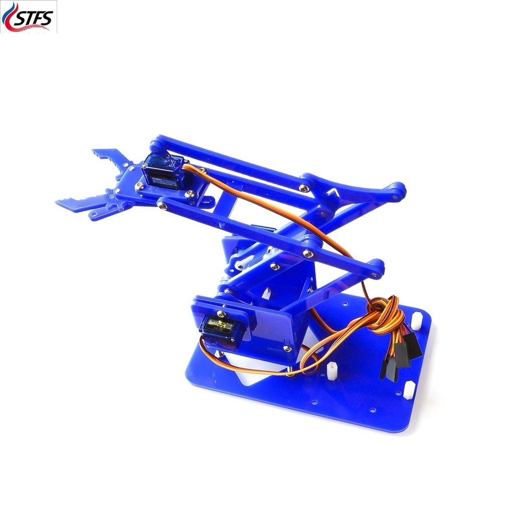 Jual 4 DOF Unassembly Acrylic Mechanical Arm Robot Manipulator Claw for ...