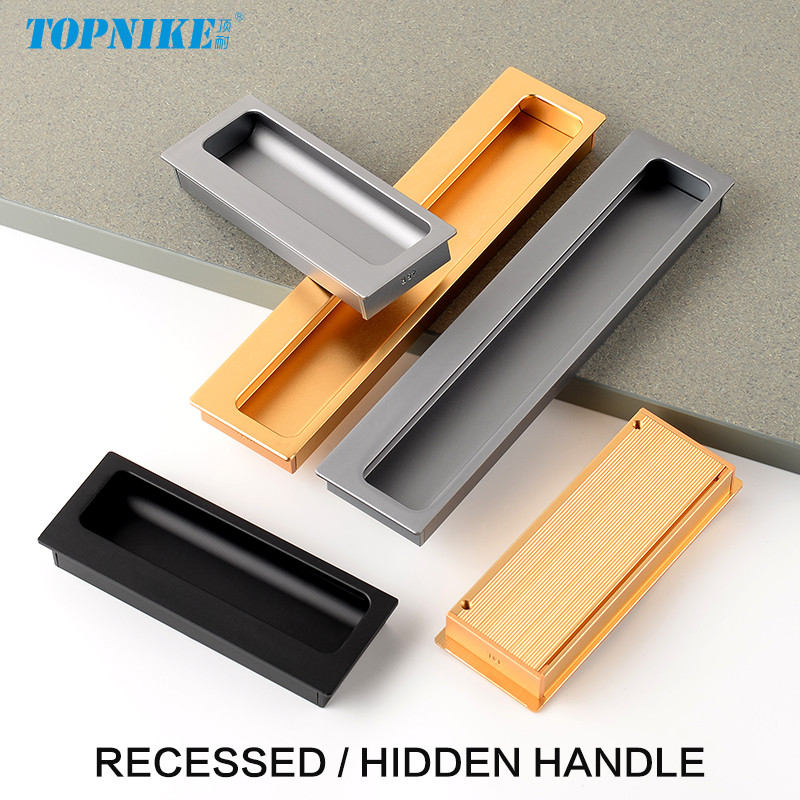 Jual Invisible concealed handles for built-in wardrobe doors cabinet ...
