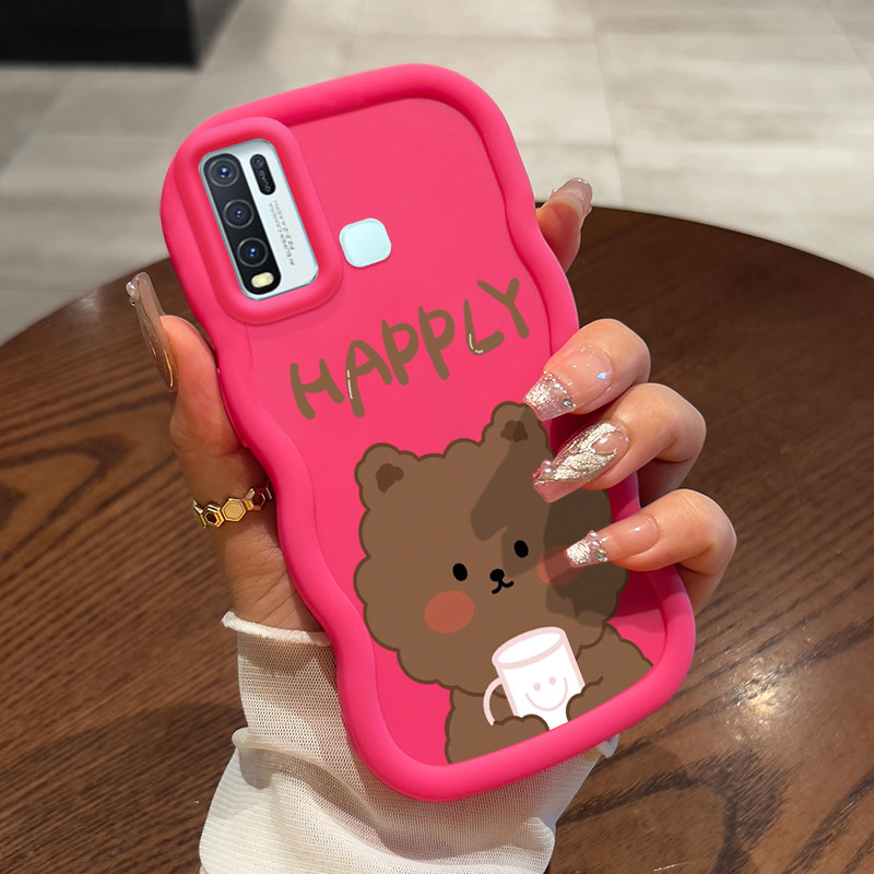 Jual Casing Untuk VIVO Y50 Y30 Y30i Case Casing Beruang dan teh