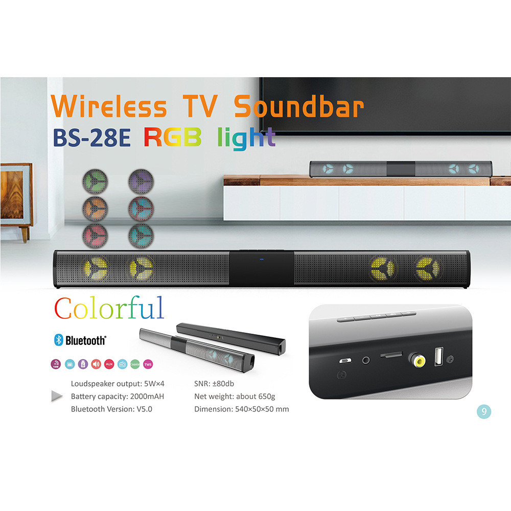 Jual Bluetooth TV Soundbar Wireless Bluetooth Speaker RGB Light Home ...