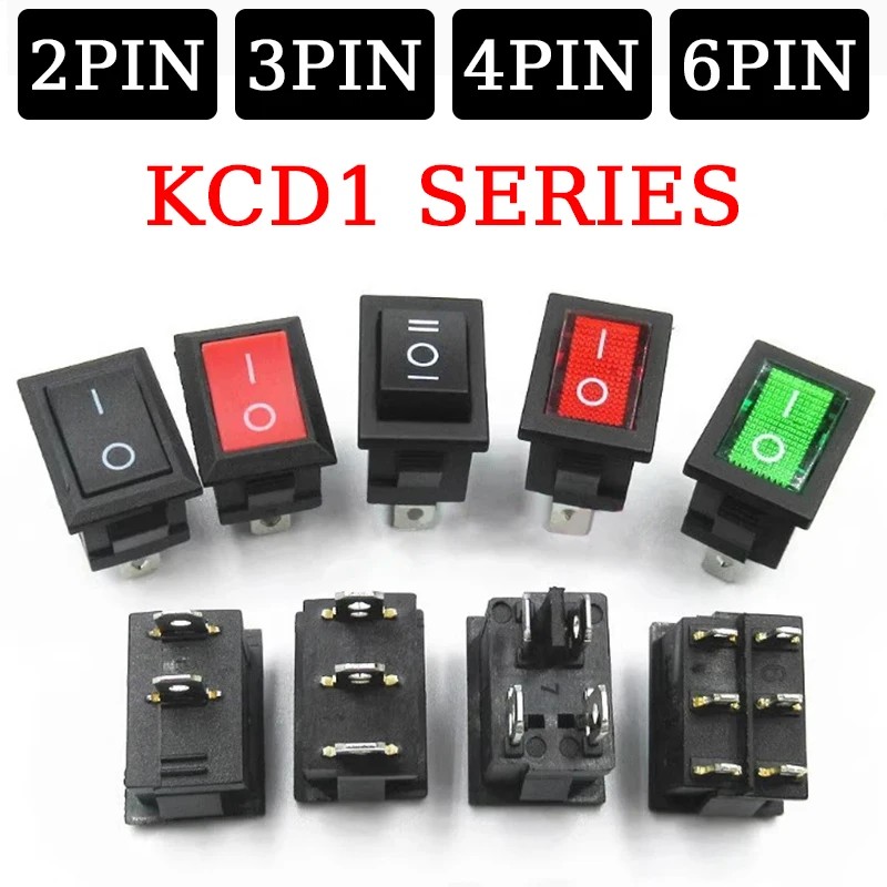Jual 10Pcs KCD1 Series 2/3/4 Pin Boat Car Rocker Position Power ...
