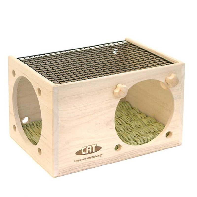 Jual Wooden Rabbit House Bunny Tunnel Chinchilla Small Animal Nest ...