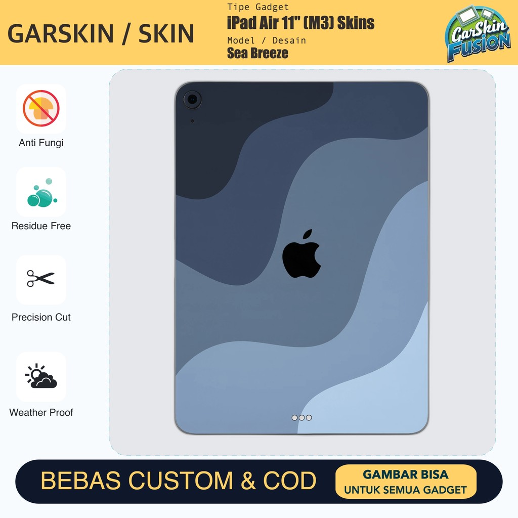 Jual Garskin Skin Vinyl iPad Air 11 inch (M3) Sea Breeze Anti Scratch ...