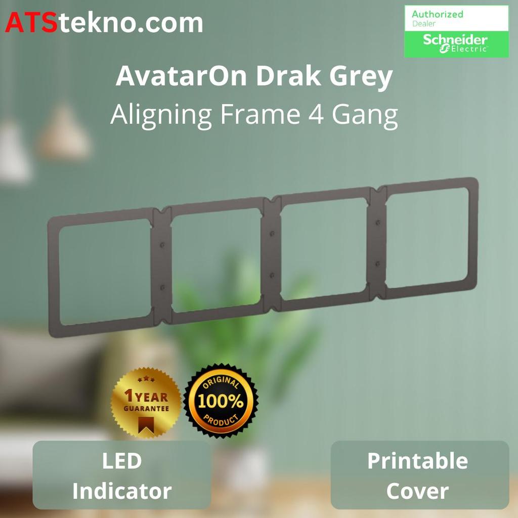 Jual SCHNEIDER AVATAR ON FRAME 4 GANG BRACKET DARK GREY (AVATAR ON ...