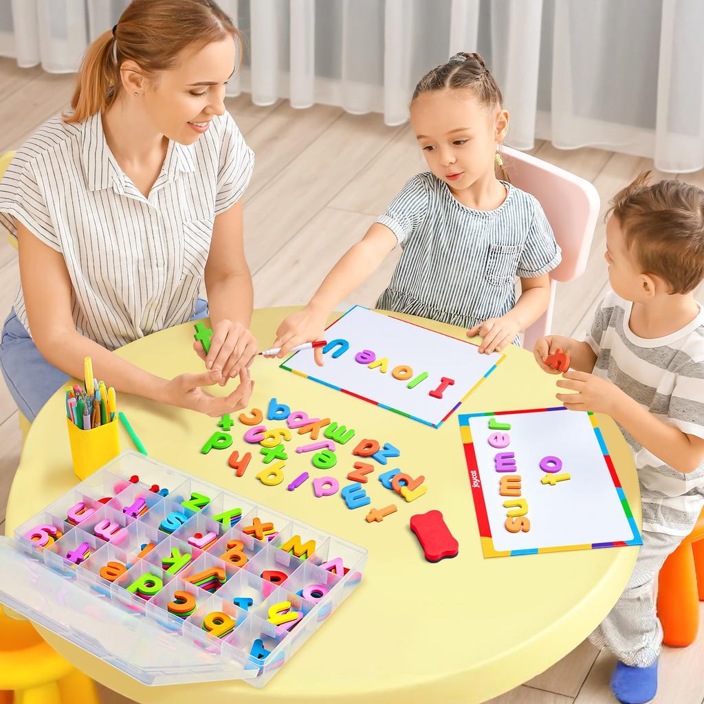 Jual 104/208Pcs Magnetic Alphabet Letters Kit With Magnet Board Foam ...