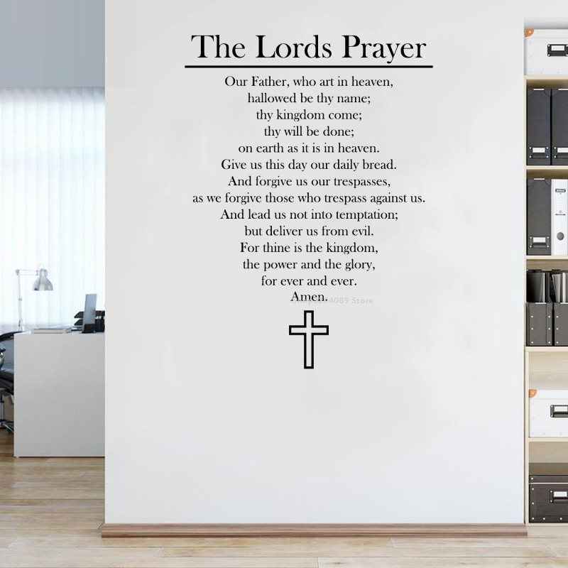 Jual The Lords Prayer Wall Sticker Our Father who art in heaven ...
