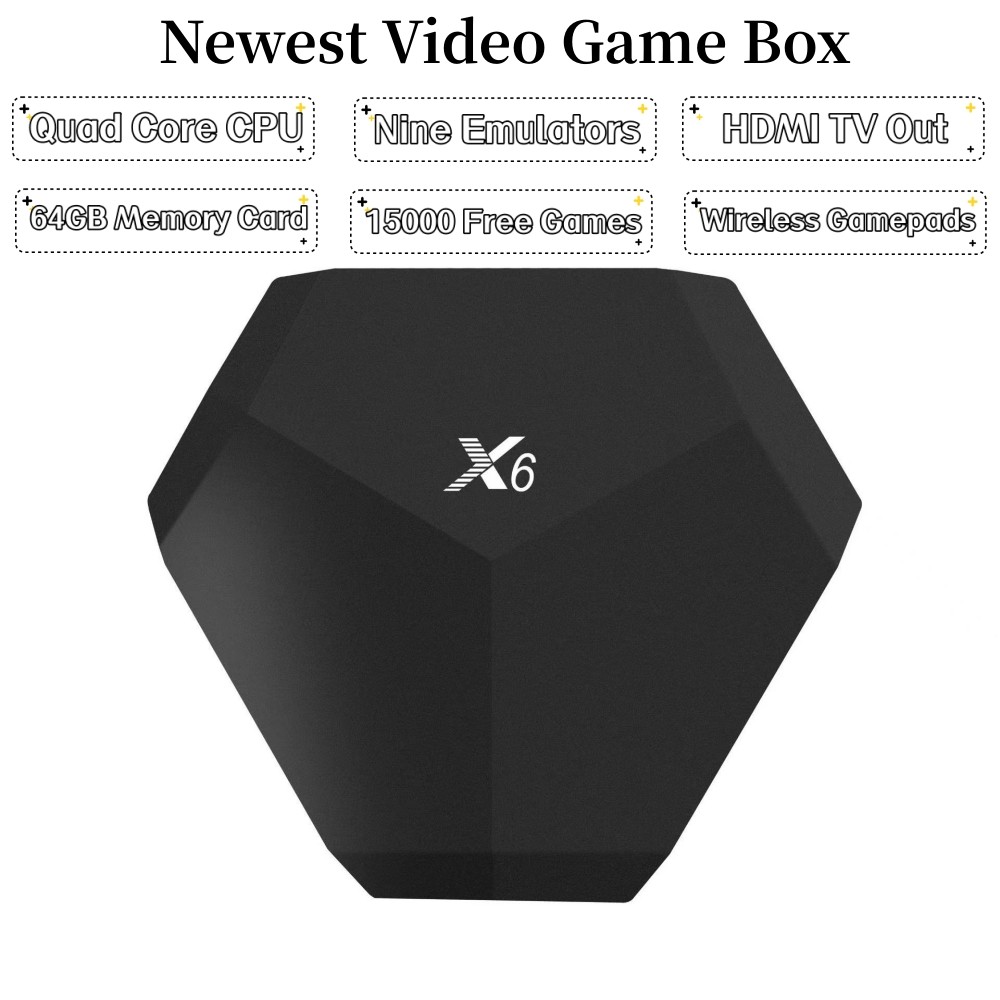 Jual Upgrade X6 Video Game Box 64GB 15000 Free Games TV Game Stick ...