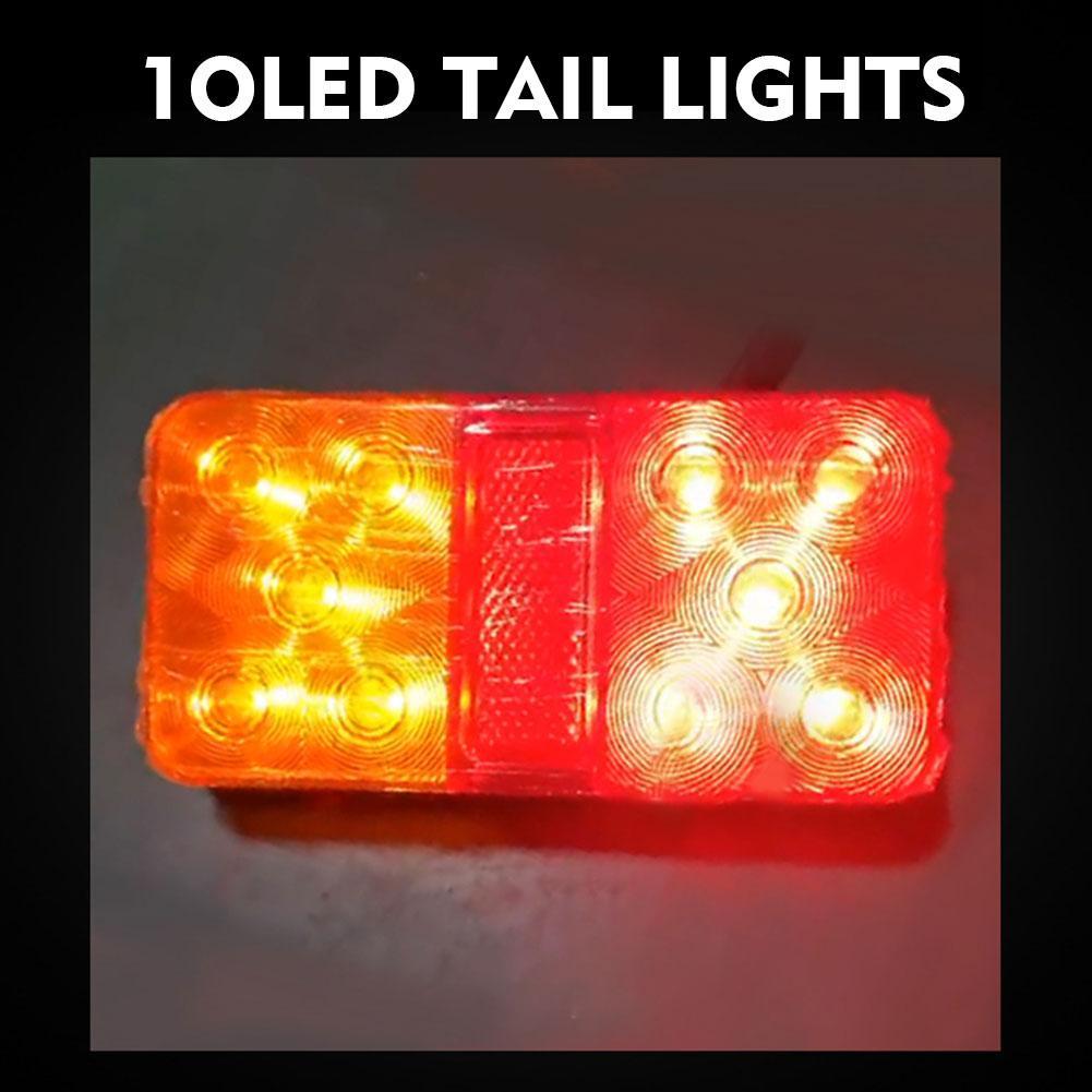 Jual 1Pair 12V Rear Stop LED Lights Tail Brake Indicator Truck Van Lamp ...