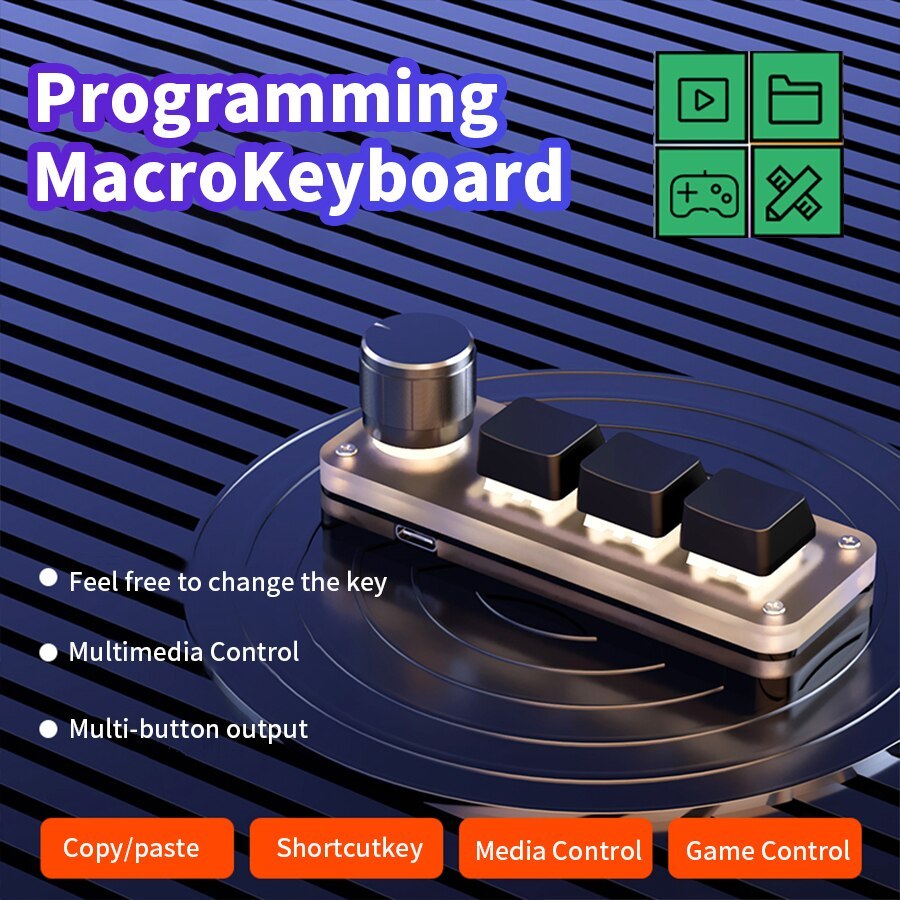 Jual Macropad Macro Mechanical Keyboard Rgb Gaming Custom Programming ...