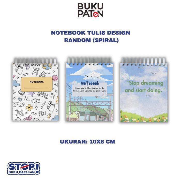 Jual NOTEBOOK TULIS DESIGN RANDOM UK 10X8 | Shopee Indonesia