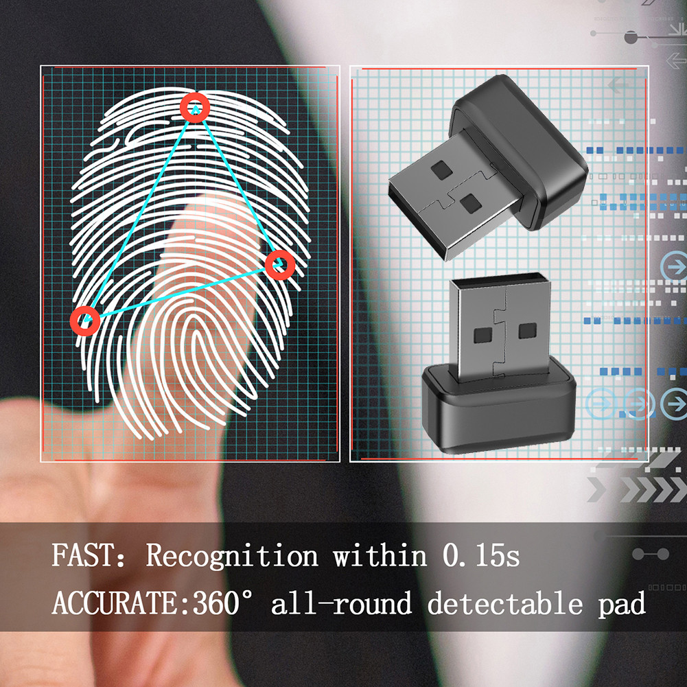 Jual Windows Hello Fingerprint Reader For Windows 10/11 Mini USB ...