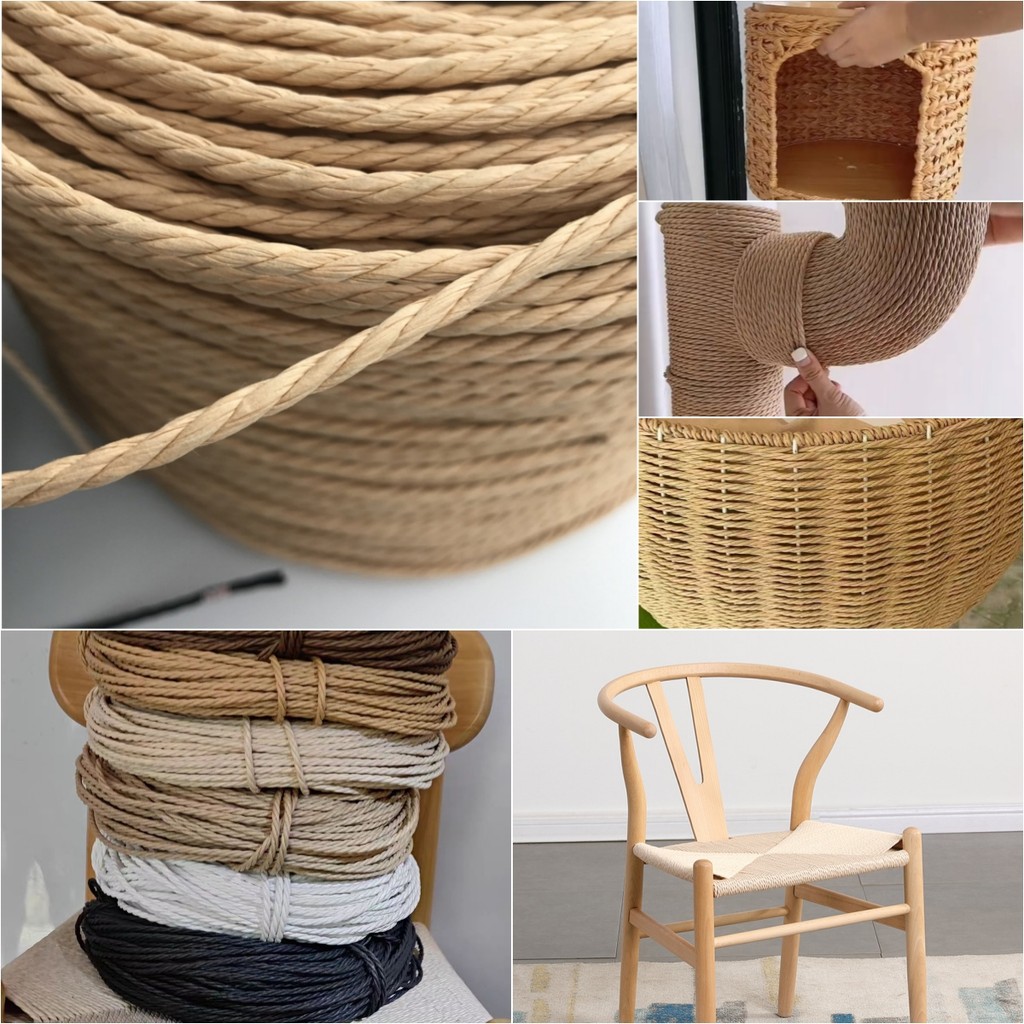 Jual Genuine Danish Paper Cord 4mm 4.5mm Original Danish Paper Rope ...