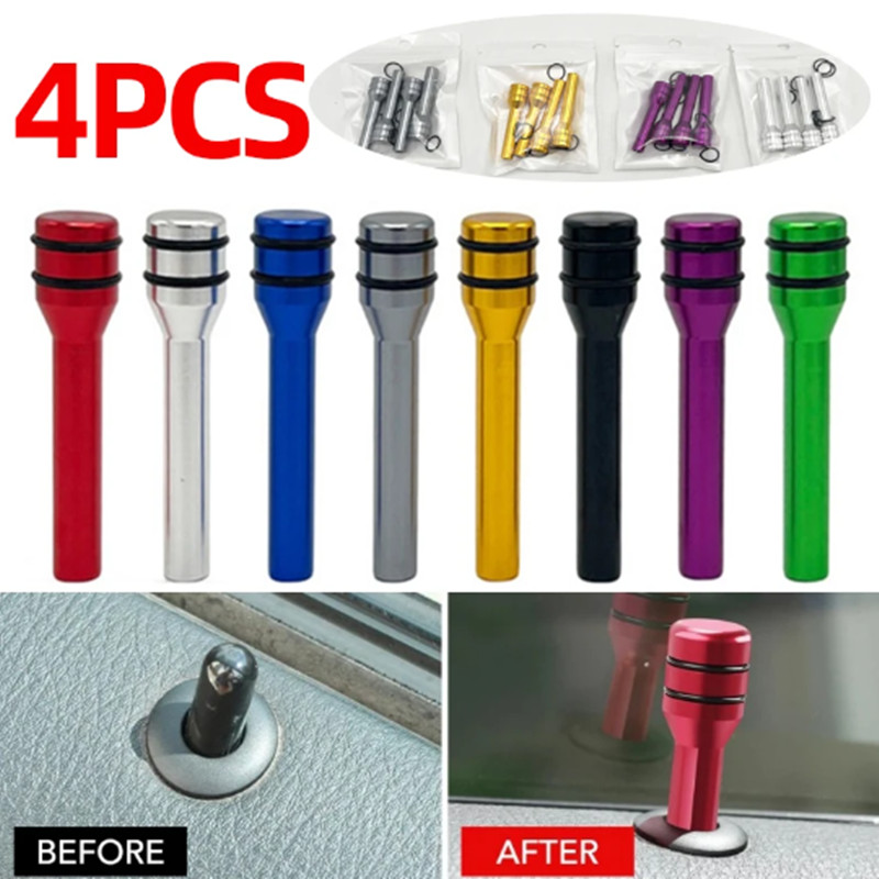 Jual 4Pcs Car Door Lock Pin Rod Knob Pull Security Insurance Auto ...
