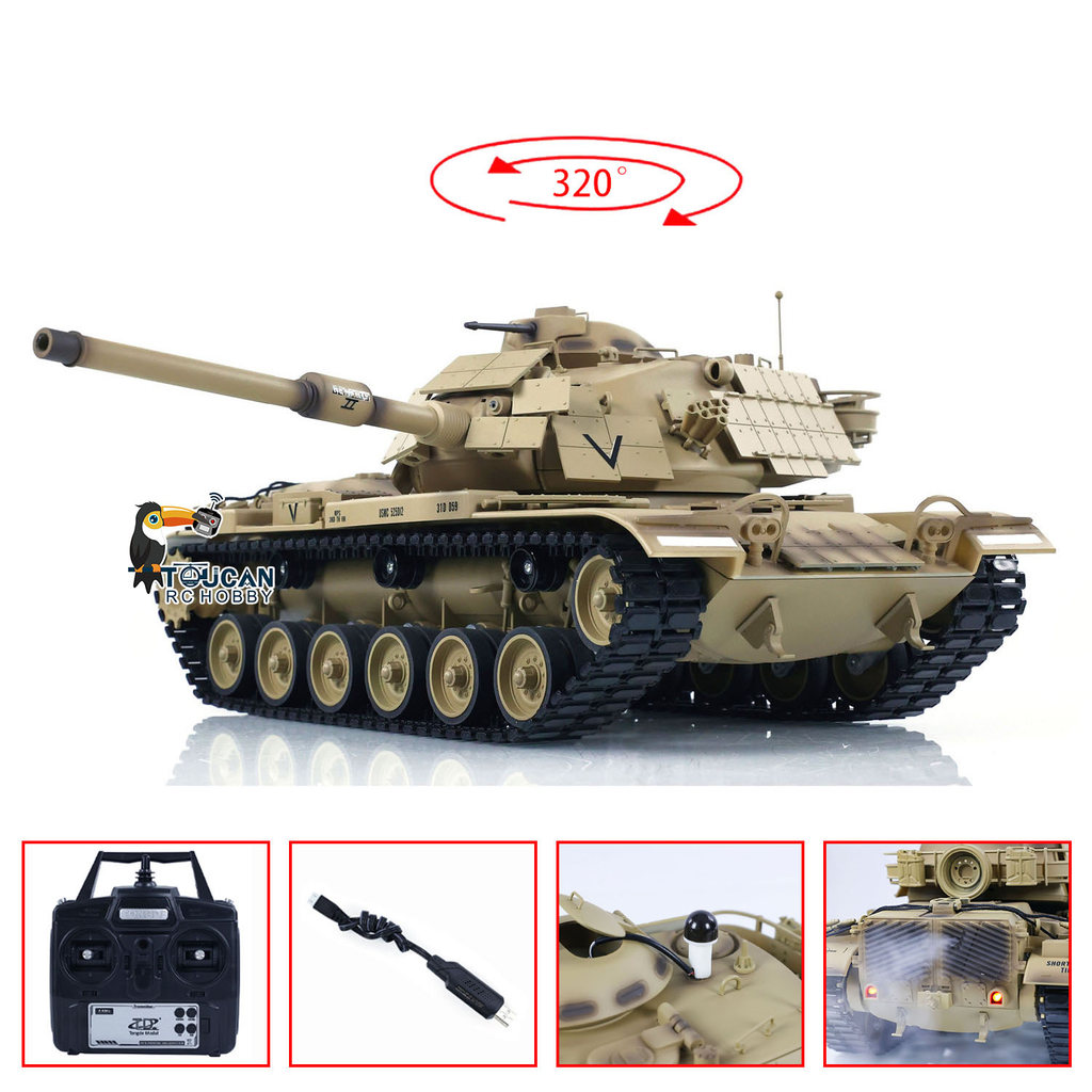 Jual 1/16 Tongde Rc Battle Tank Usa M60A1 Rtr Era Toucan Remote Control ...
