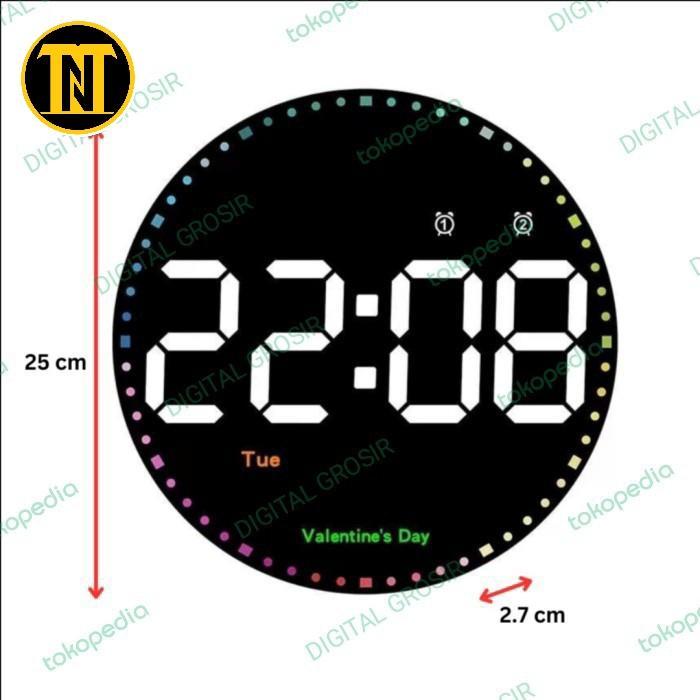 Jual Jam Digital Led Clock Countup Countdown Timer Model Bulat 6635 ...