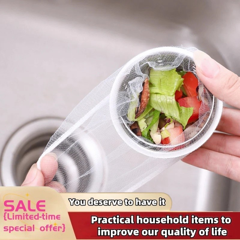 Jual 100Pcs Disposable Kitchen Sink Filters 100Pack Fabric Kitchen Sink ...