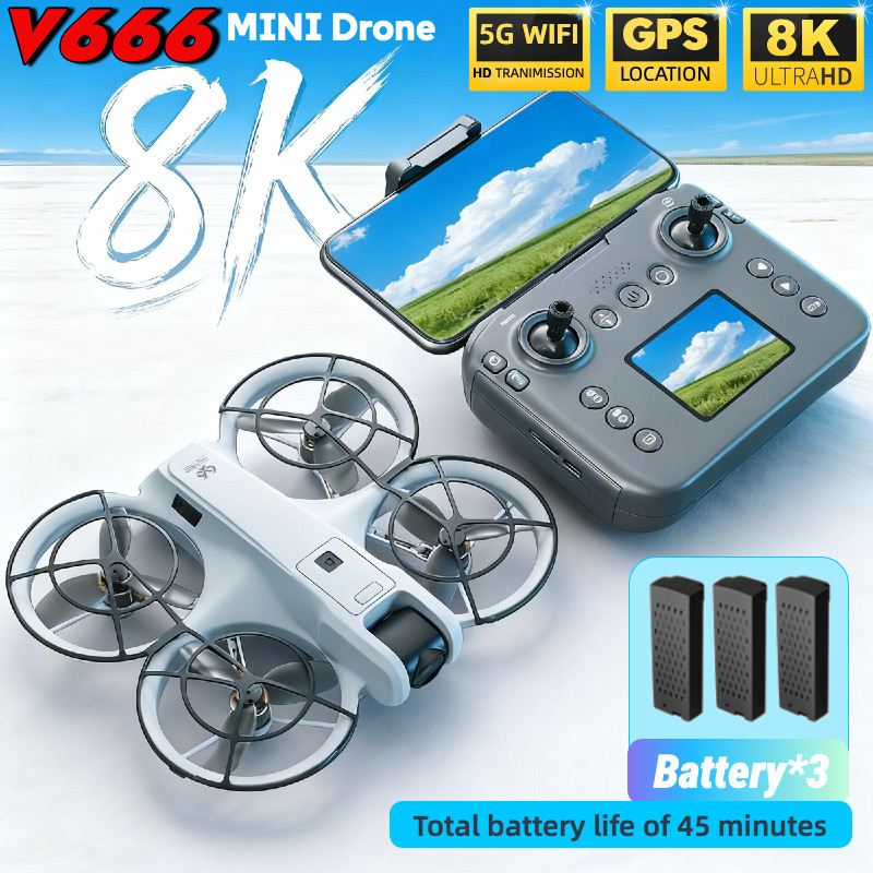 Jual For Genuine V666 MINI Drone 4K Professional WIFI 5G Dron Obstacle ...