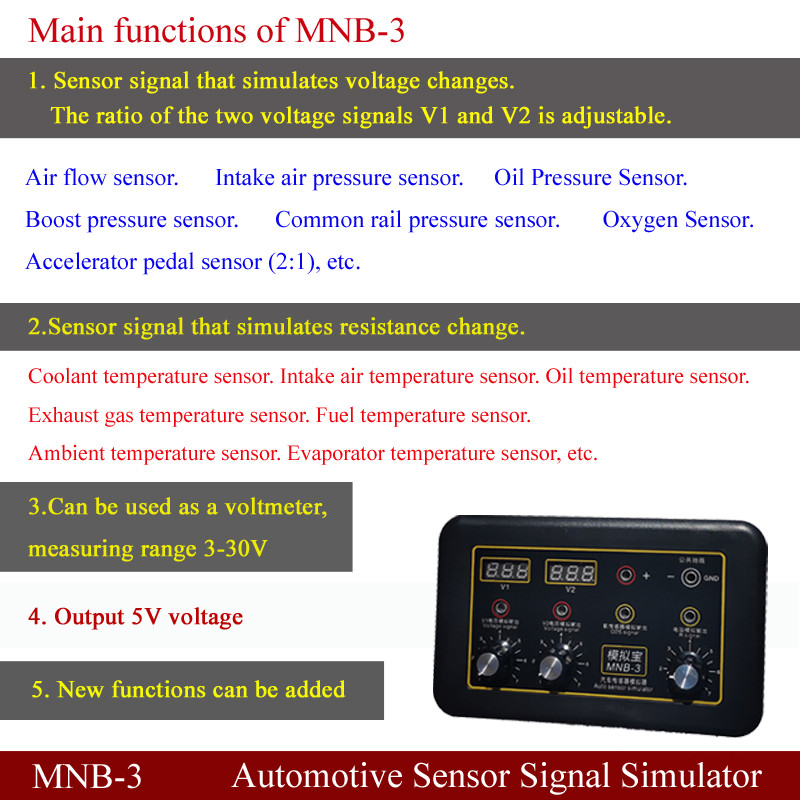 Jual Mnb-3 Auto Sensor Simulator Vehicle Automobile Signal Generator ...