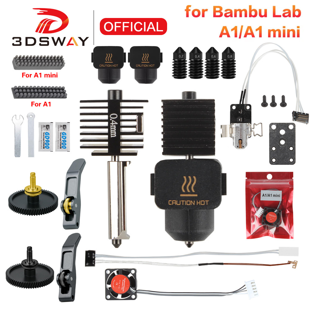 Jual Hardened Steel Nozzle For Bambu Lab A1 Hotend Kit 0.4/0.6/0.8Mm ...