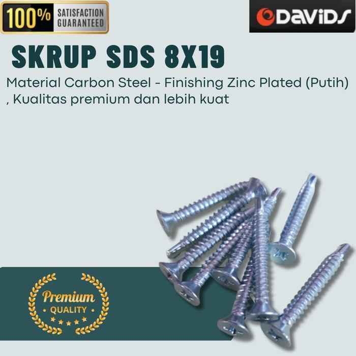 Jual Skrup Baja Ringan Sekrup Roofing Drilling Driling Roping FH 8X19 ...