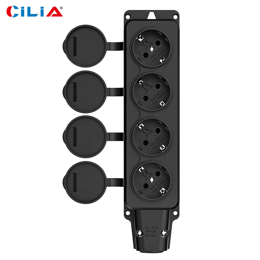 Jual CILIA Eu Germany 3/4 way outdoor waterproof socket rain plug cover ...