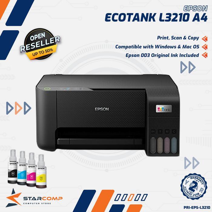 Jual Epson L3210 EcoTank A4 Printer Print Scan Copy All in One Ink Tank ...
