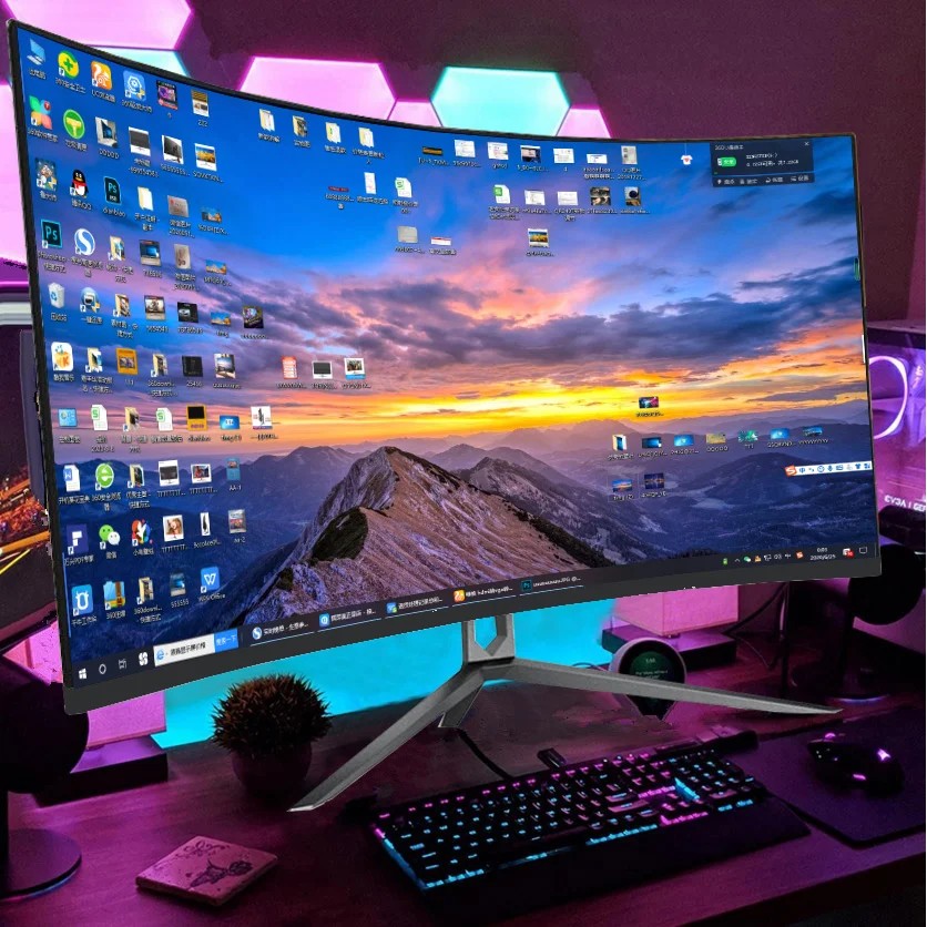 Jual Cheap price 144HZ OEM 4k display 1ms ips 24 27 inch curved screen ...