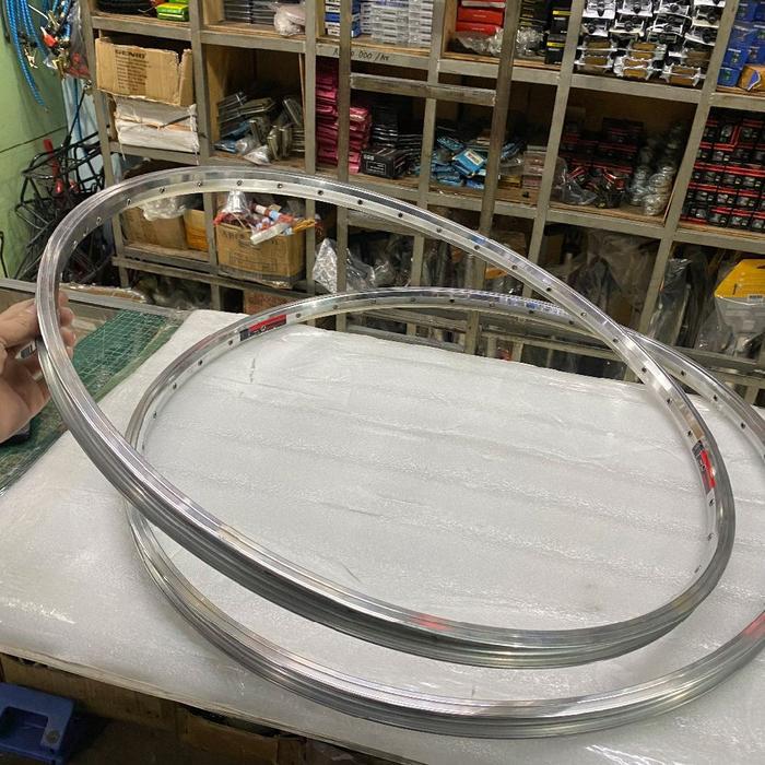 Jual Rims Velg 26 PLATINUM 36 Hole Alloy Double Wall Silver Chrome Rim ...